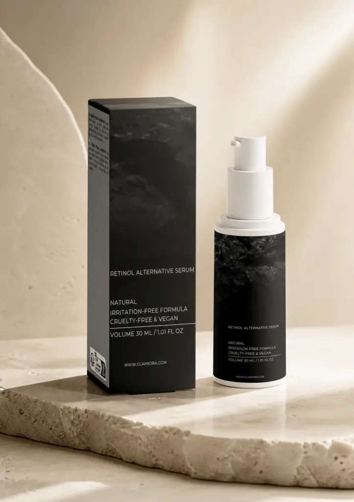 Glamiora Retinol Alternative Serum editorial product photography